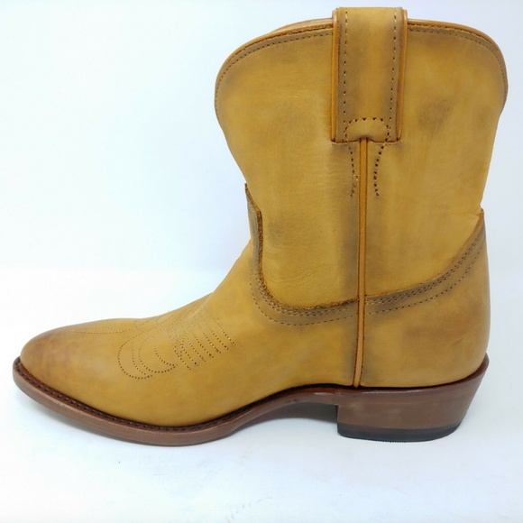 Frye Billy Short Western Boots Cognac Leather - Picture 2 of 6